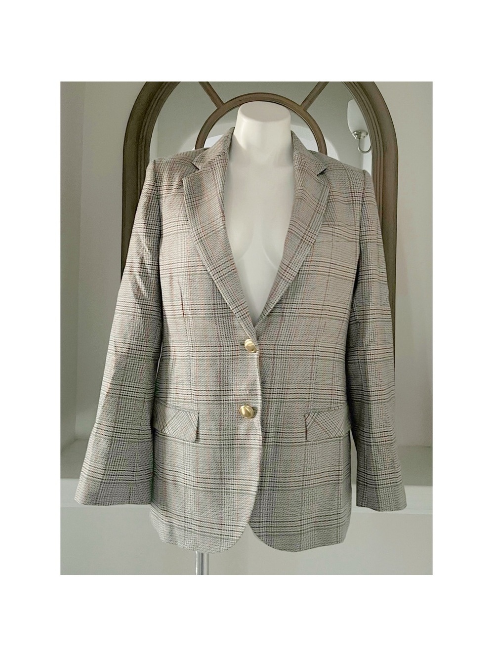 Rosetta Getty Two-Button Tailored Wool Blazer, Size 10 New w/Tag Retail $1695